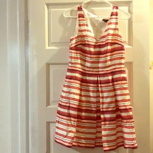 Ann Taylor striped semi-formal dress